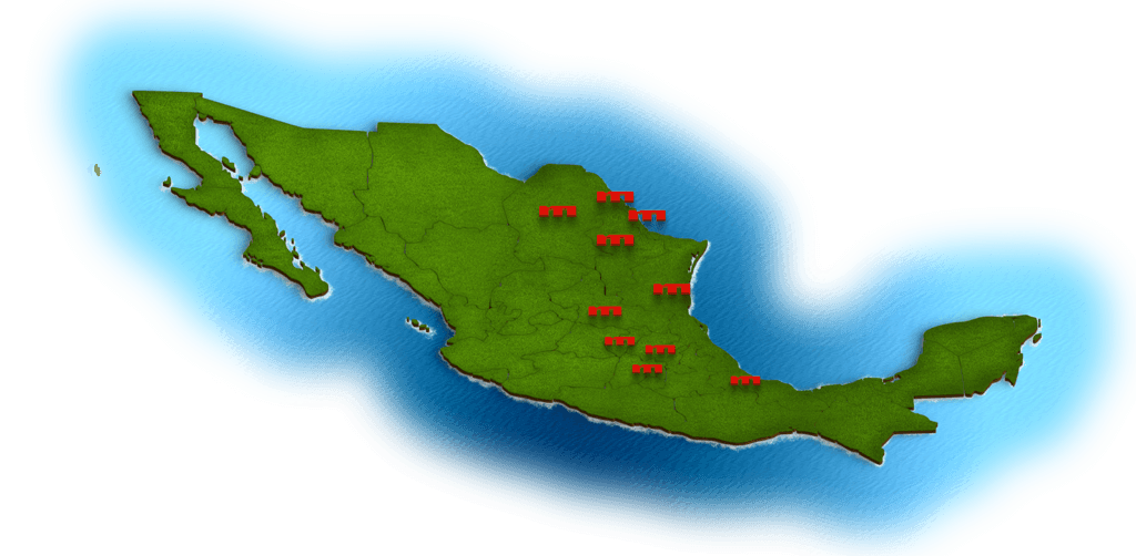 Mapa mexico sucursales muciño